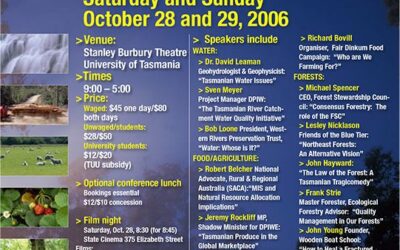 Exploring Tasmanian Future 2006 – Water, Food and Forests